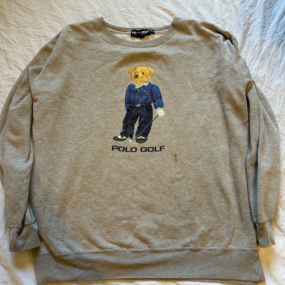Vintage Y2K polo bear sport golf hoodie